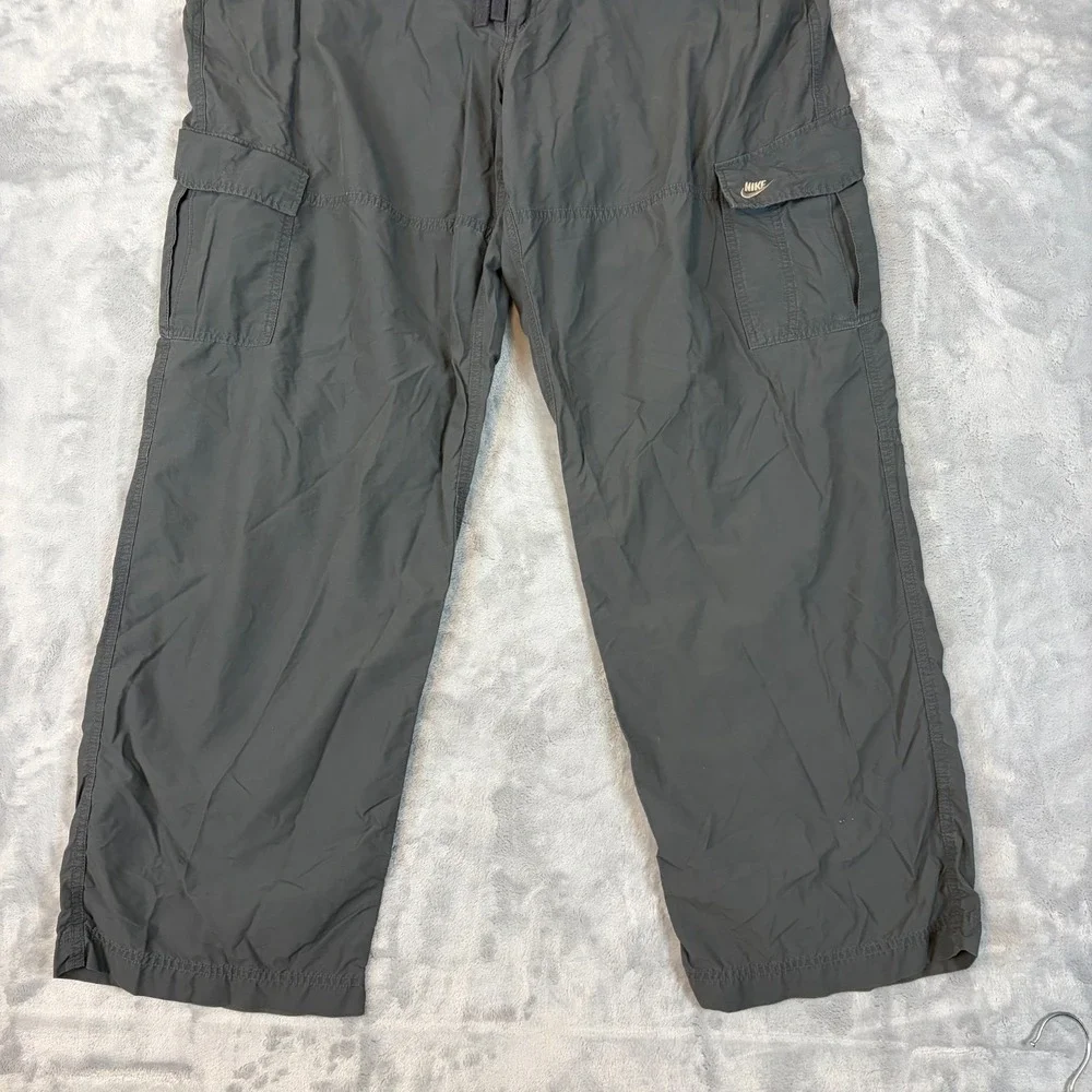 Nike Club Woven Cargo Pants Mens 2XL Loose Gray Athletic Pants Drawstring